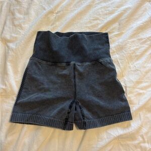 Zenana Outfitters Charcoal Ribbed Shorts